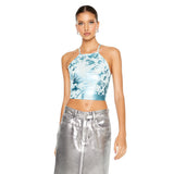 Forever 21 - Metallic Burnout Tie-Back Cami - Sold by FIG
