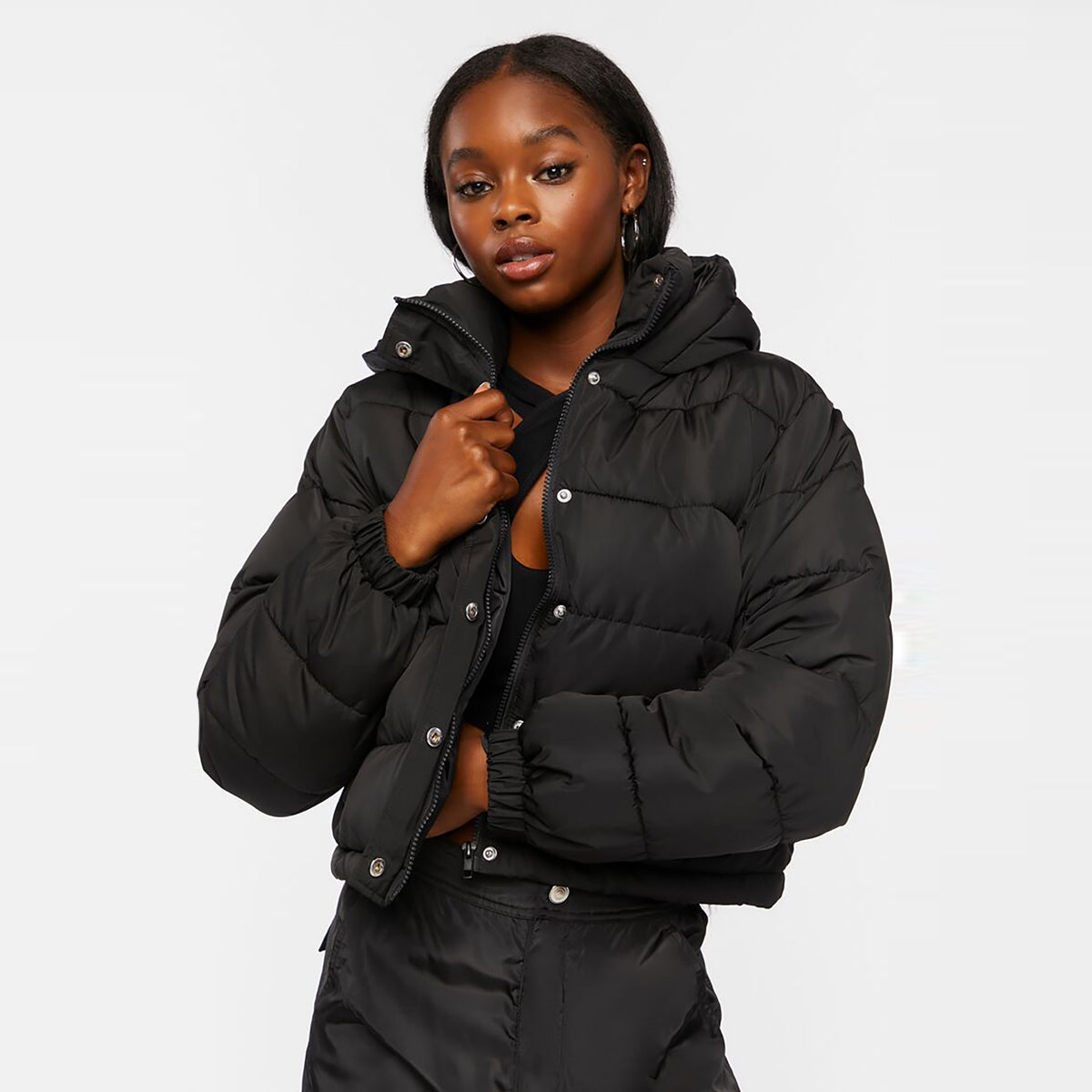 Forever 21 - Hooded Puffer Jacket - Sold by FIG