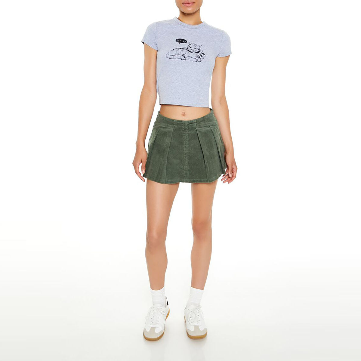 Forever 21 - Pleated Corduroy Skort - Sold by FIG