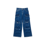 Forever 21 - Girls Wide-Leg Cargo Jeans (Kids) - Sold by FIG