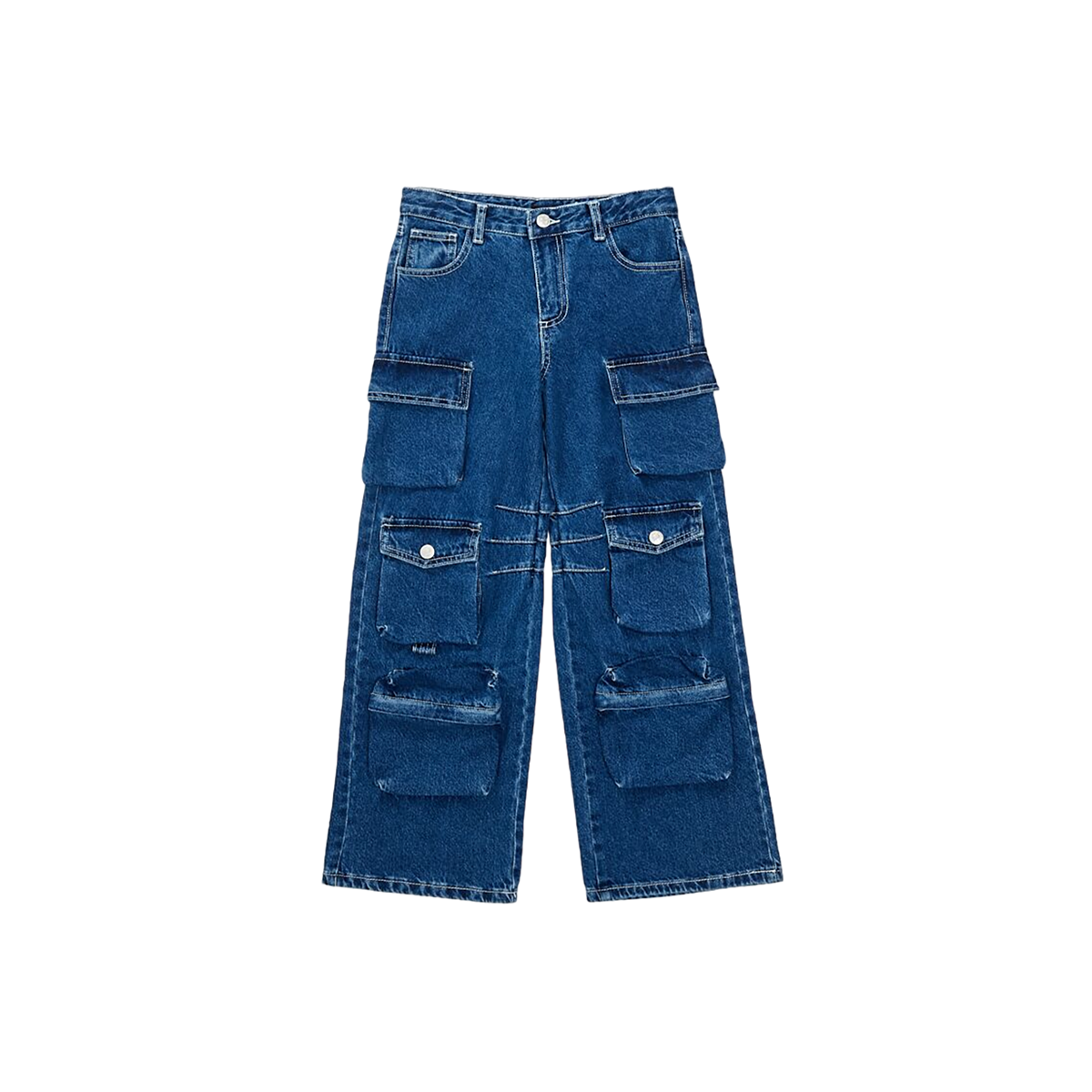 Forever 21 - Girls Wide-Leg Cargo Jeans (Kids) - Sold by FIG