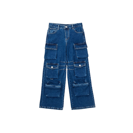 Forever 21 - Girls Wide-Leg Cargo Jeans (Kids) - Sold by FIG
