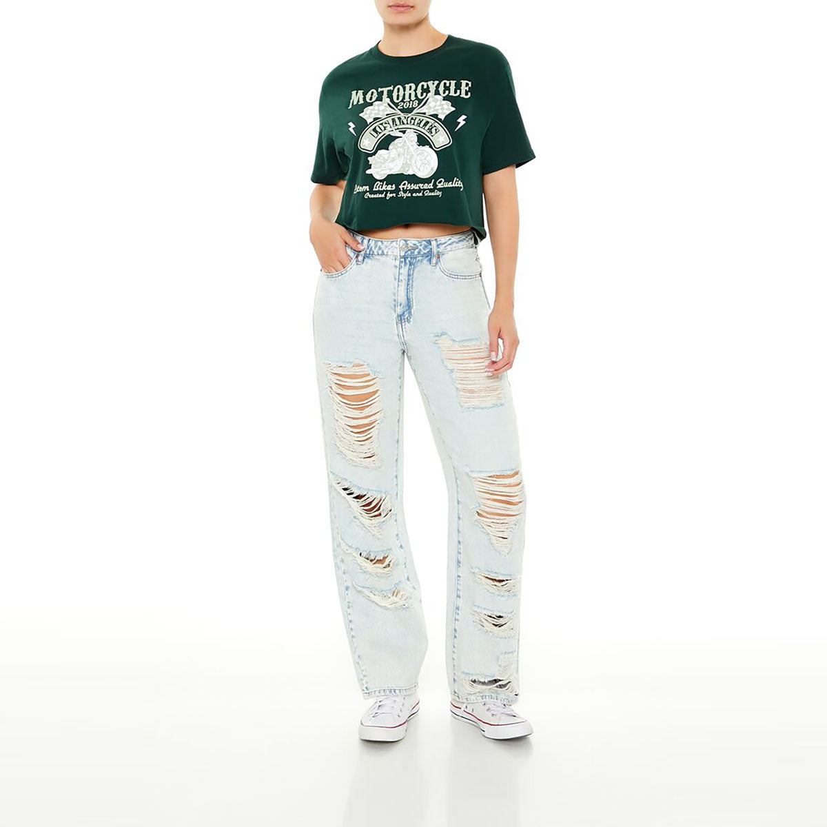 Forever 21 - Destroyed High-Rise Jeans - Sold by FIG