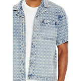 Forever 21 - Textured Cross Cuban-Collar Shirt - Sold by FIG
