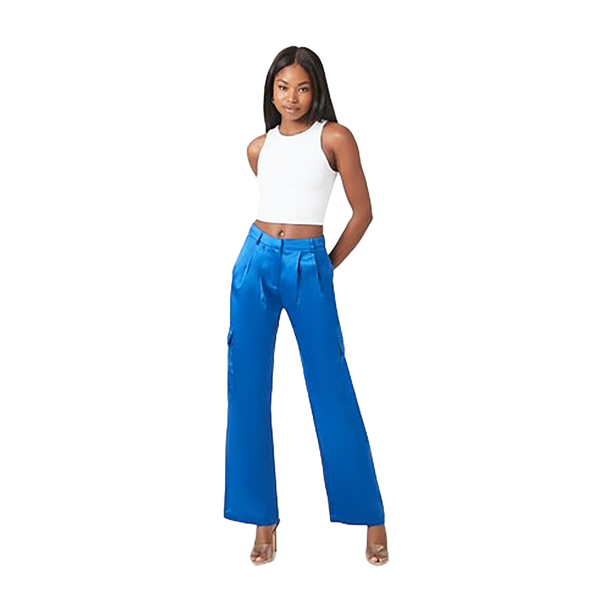 Forever 21 - Satin Cargo Pants - Sold by FIG
