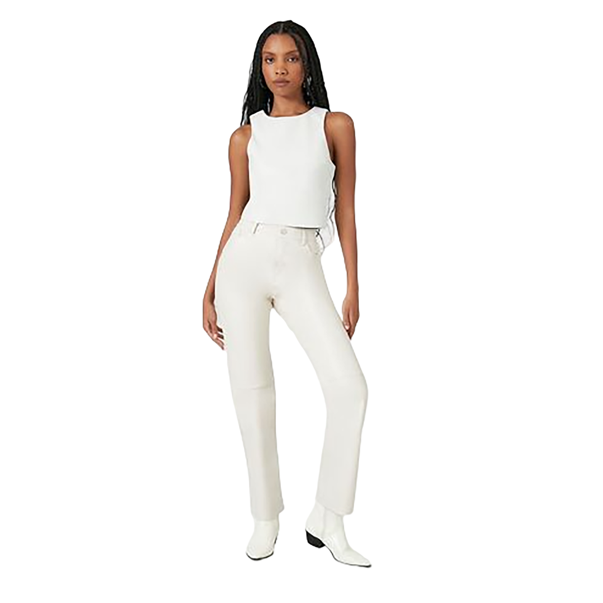 Forever 21 - Faux Leather High-Rise Straight Pants - Sold by FIG