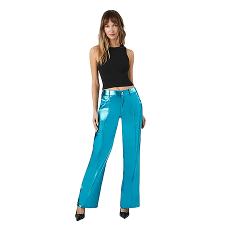 Forever 21 - Metallic Wide-Leg Pants - Sold by FIG