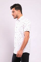 White Rabbit - Random Lines Patterned Buttoned Down Shirt