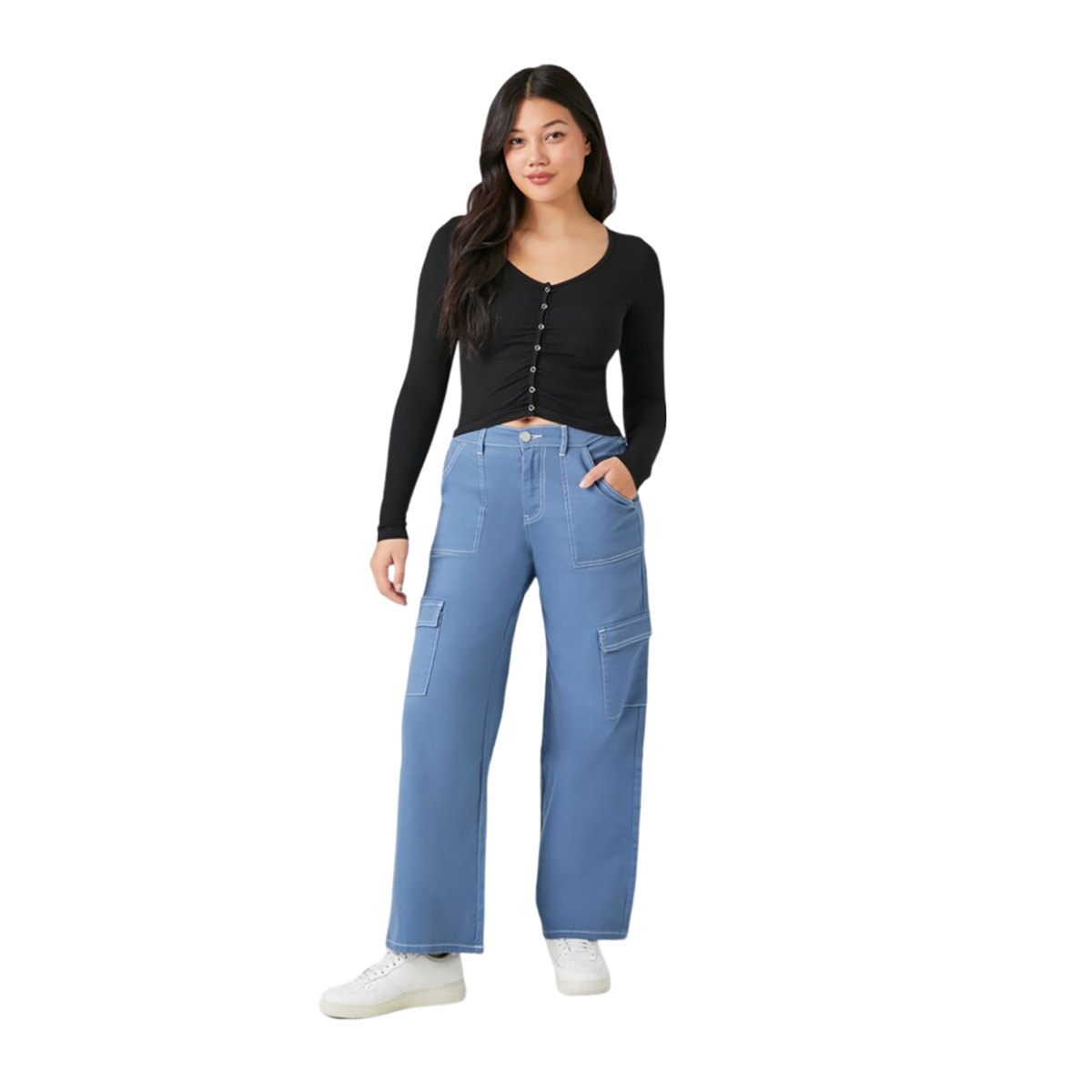 Forever 21 - Twill Cargo Pants - Sold by FIG