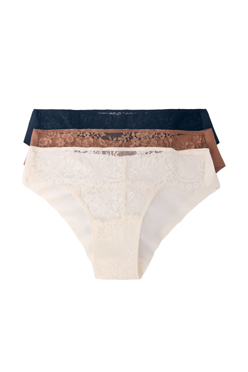 Women Secret - 3-Pieces Wide Brazilian Panties for women - Sold by FIG
