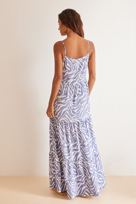 Women Secret - Long Dress Zebra Print Ruffles for women - Sold by FIG