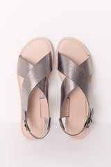 Women Secret - Shiny Flat Cross Sandals for women - Sold by FIG
