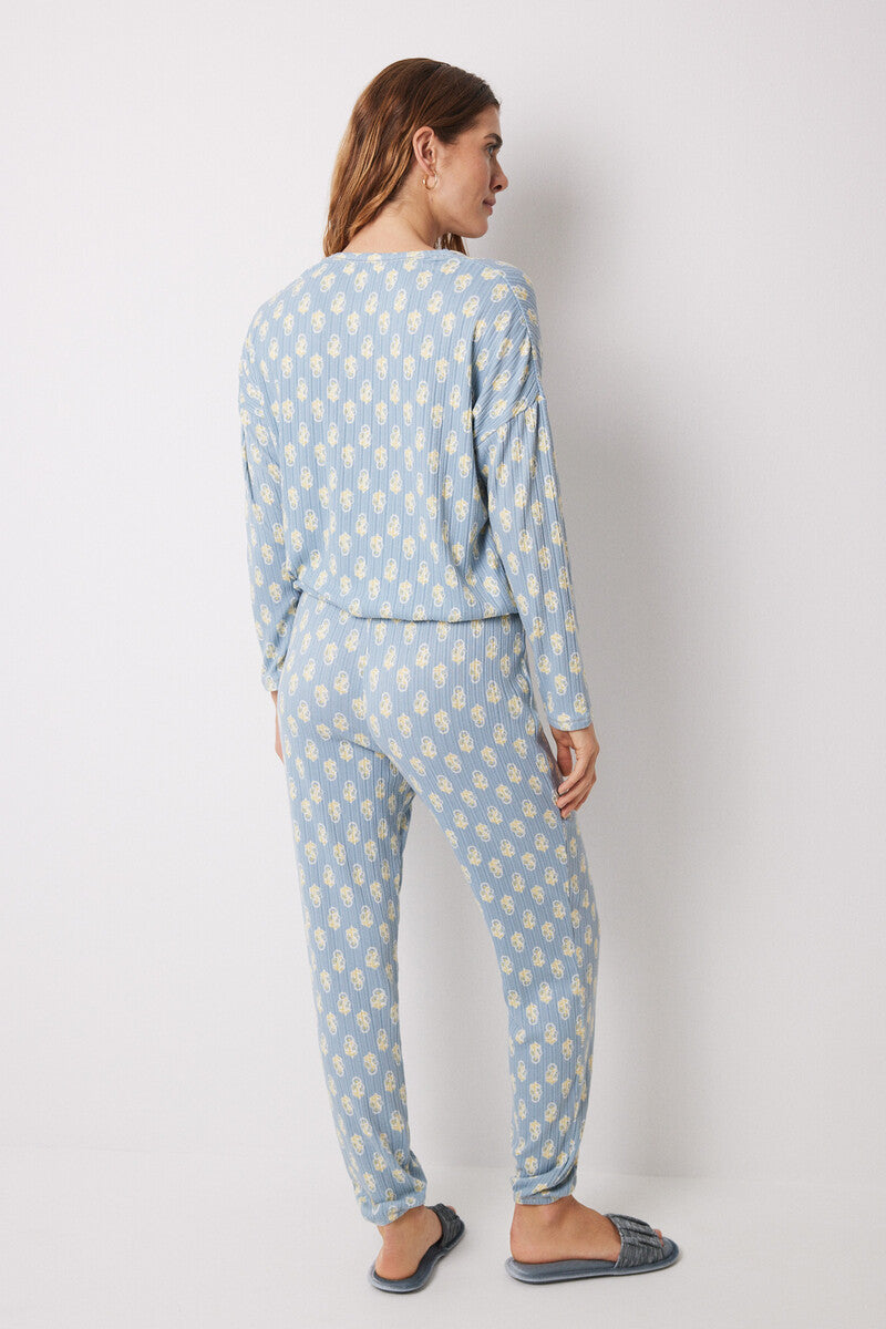 Women Secret - Floral Print Long Pajamas Set for women - Sold by FIG