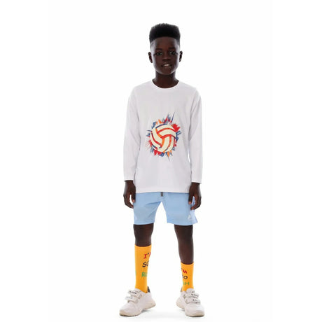 Anja - White Volleyball T-Shirt 0072-For boys