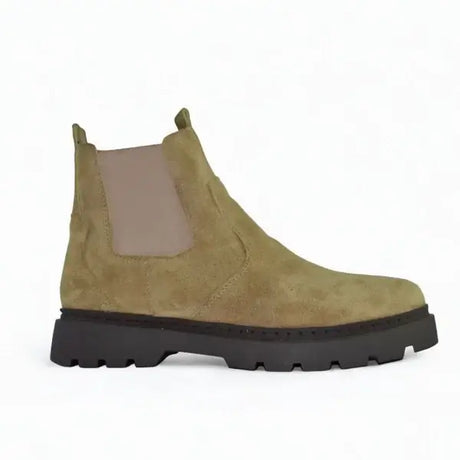 Leazus - Leather Chunky Boot - S-4001 BEIGE