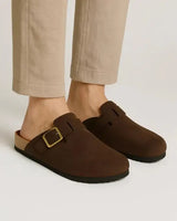 Leazus - Leather SnapClog - Brown
