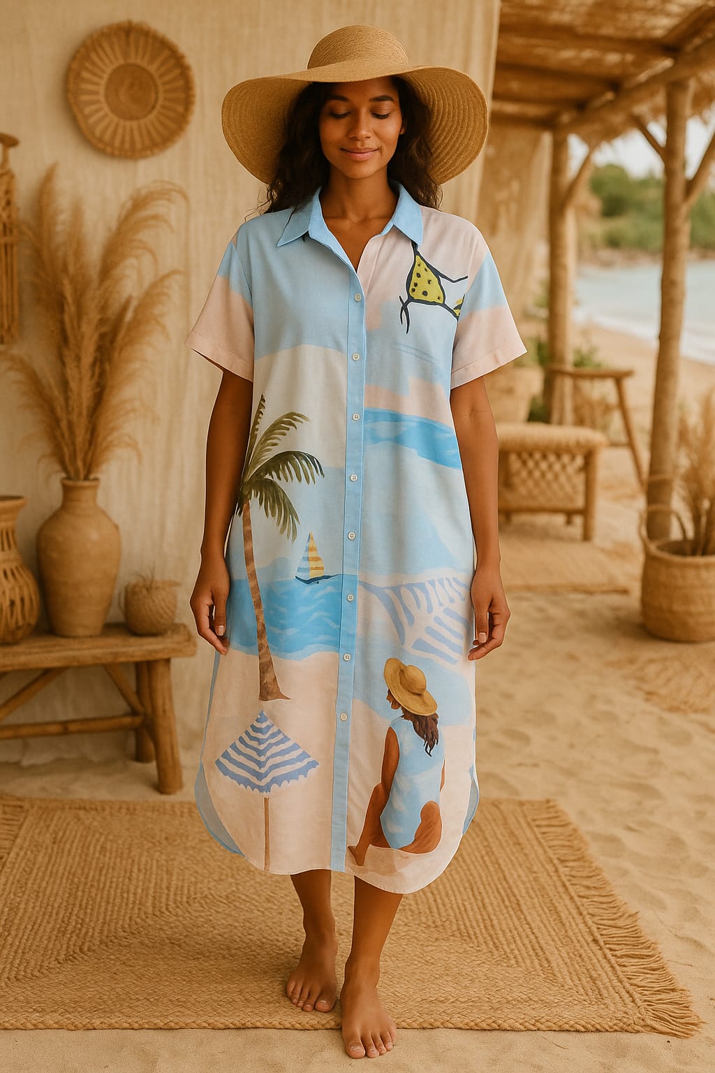 MR. joe - Playful Colorful Oversize Beach Cover-Up