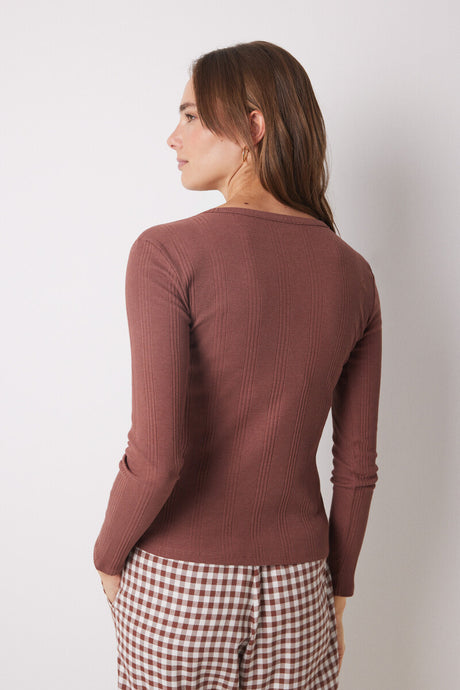 Women Secret - Ribbed Long Sleeve T-Shirt for women - Sold by FIG