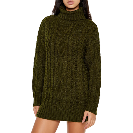 Forever 21 - Turtleneck Mini Sweater Dress - Sold by FIG
