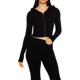 Forever 21 - Hooded Cropped Zip-Up Sweater - Sold by FIG