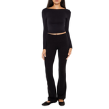 Forever 21 - Sweater-Knit High-Rise Flare Pants - Sold by FIG