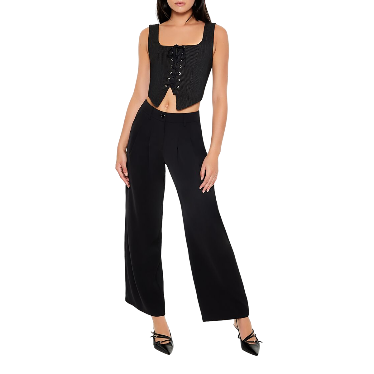 Forever 21 - High Waist Casual Pants - Sold by FIG