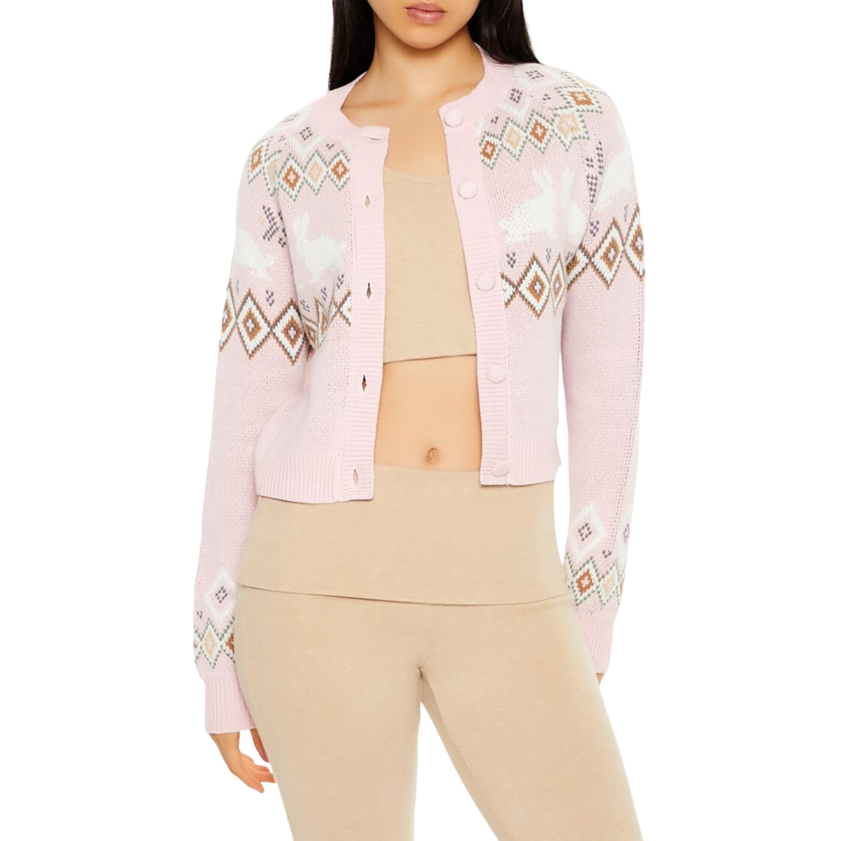 Forever 21 - Fair Isle Bunny Cardigan Sweater - Sold by FIG