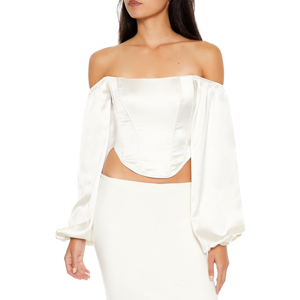 Forever 21 - Off-the-Shoulder Bustier Crop Top - Sold by FIG