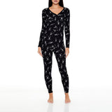 Forever 21 - Skeleton Print Thermal Pajama Top & Pants Set - Sold by FIG