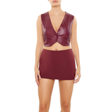 Forever 21 - Faux Leather Cropped Vest - Sold by FIG