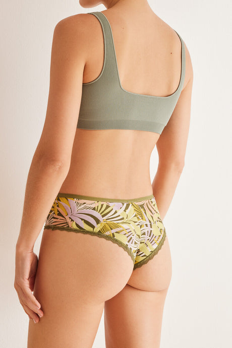 Women Secret - Floral Wide Brazilian Panties  for women - Sold by FIG