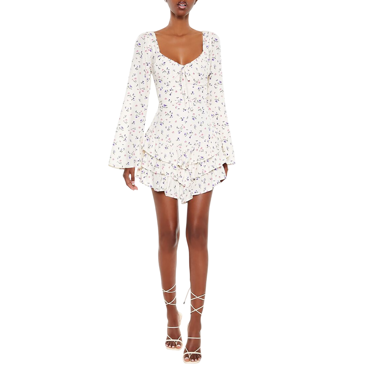 Forever 21 - Tiered Ditsy Floral Mini Dress - Sold by FIG