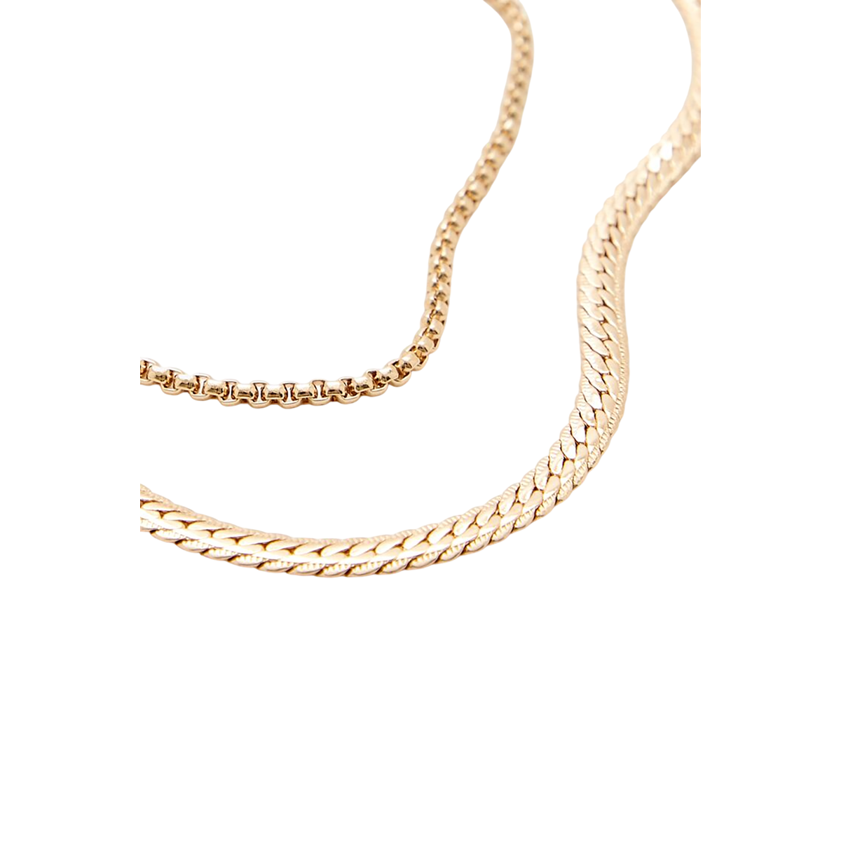 Forever 21 - Box & Herringbone Anklet Set - Sold by FIG