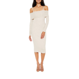 Forever 21 - Open-Shoulder Midi Sweater Dress - Sold by FIG