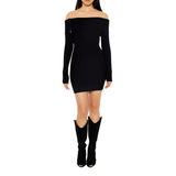 Forever 21 - Off-the-Shoulder Mini Sweater Dress - Sold by FIG