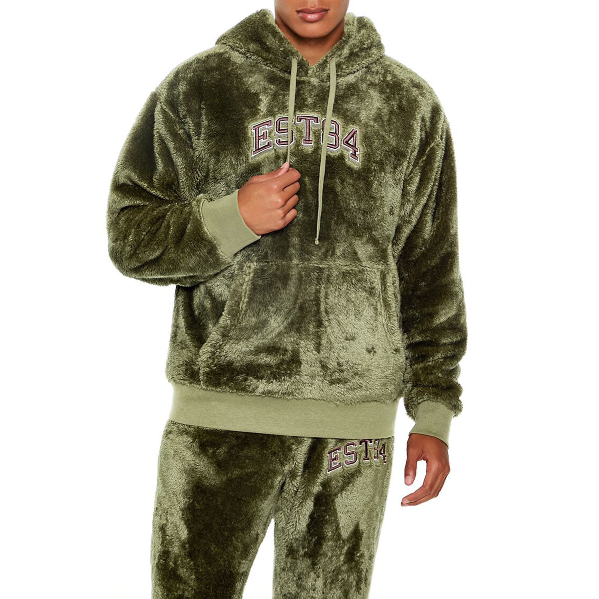 Forever 21 - Faux Fur EST84 Patch Hoodie - Sold by FIG