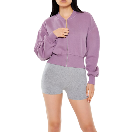 Forever 21 - Drop-Sleeve Zip-Up Jacket - Sold by FIG