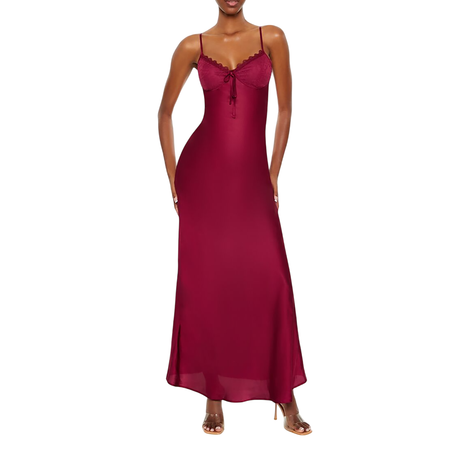 Forever 21 - Satin Sweetheart Maxi Slip Dress - Sold by FIG