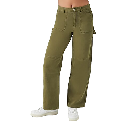 Forever 21 - Twill Straight-Leg Utility Pants - Sold by FIG