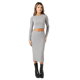 Forever 21 - Crop Top & Midi Slit Skirt Set - Sold by FIG