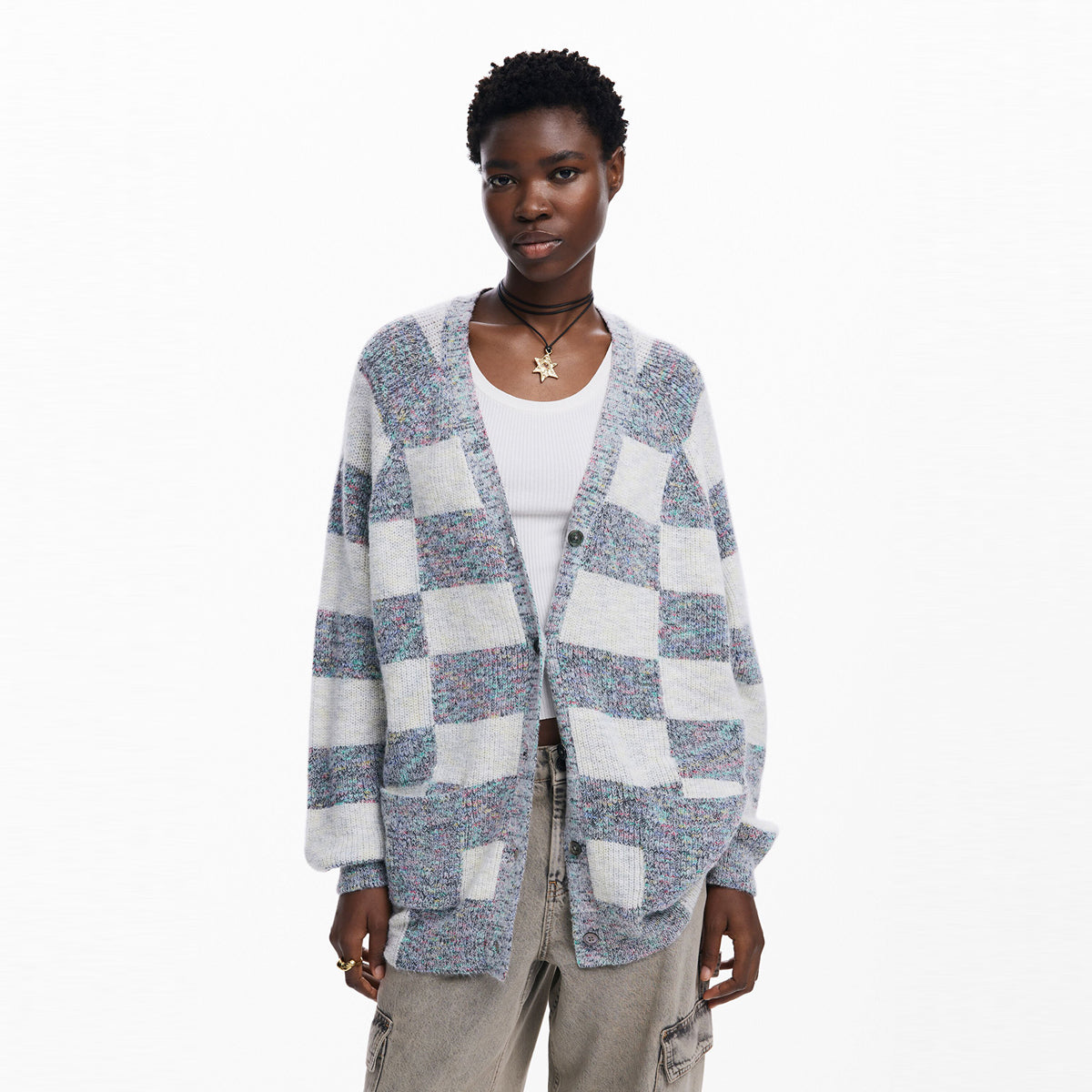 Desigual - Combined knit cardigan - Sold by FIG