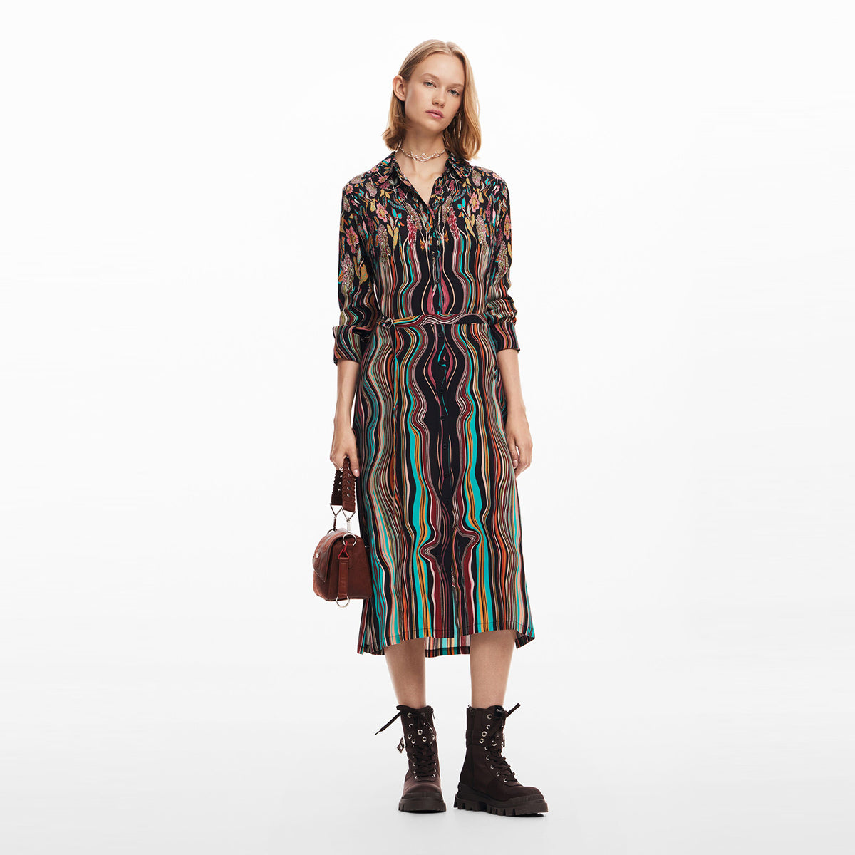 Desigual - Midi shirt dress - Sold by FIG