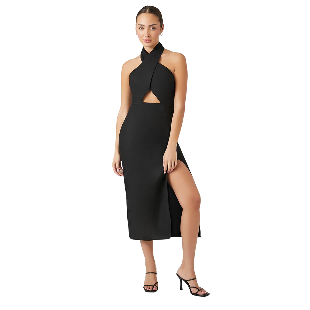 Forever 21 - Crisscross Halter Midi Dress - Sold by FIG