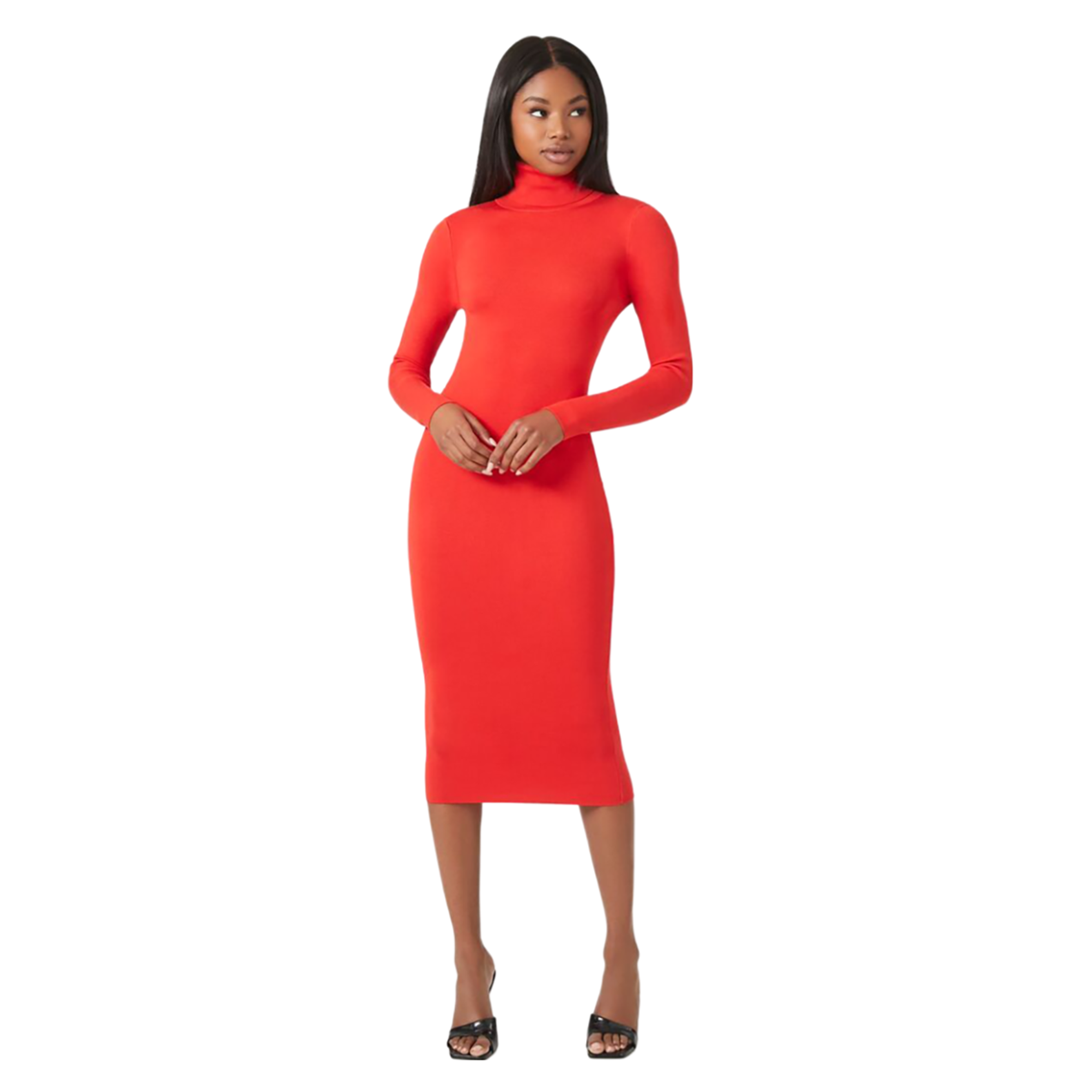 Forever 21 - Mock Neck Midi Sweater Dress - Sold by FIG