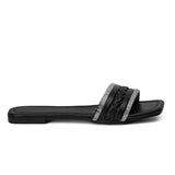 v branda - Slipper Leather With Glitter - women