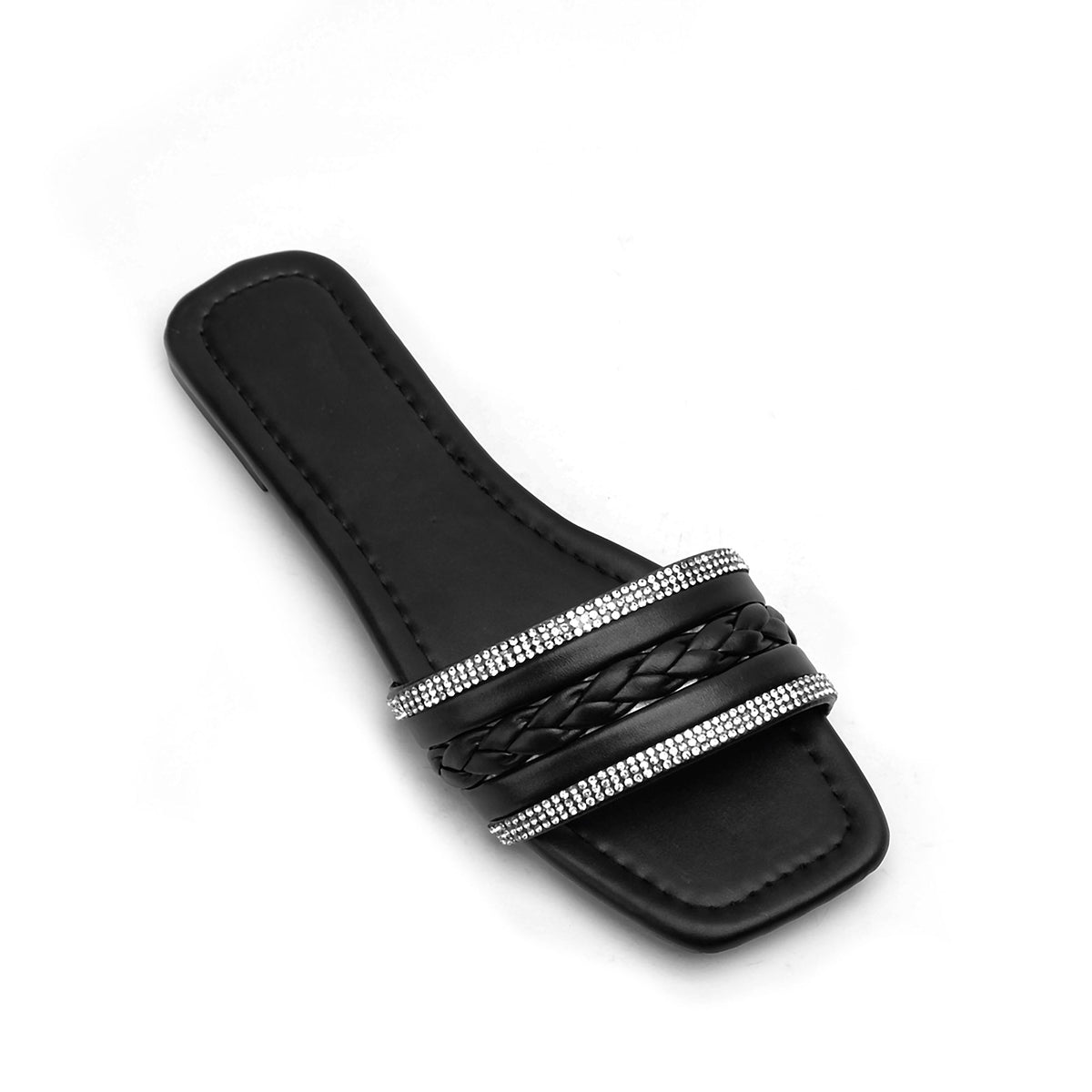 v branda - Slipper Leather With Glitter - women