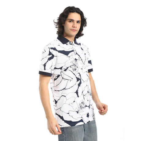 Red Circle - Self Pattern Regular Fit Polo Shirt  for - Men