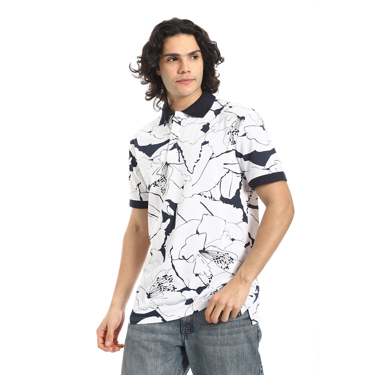 Red Circle - Self Pattern Regular Fit Polo Shirt  for - Men
