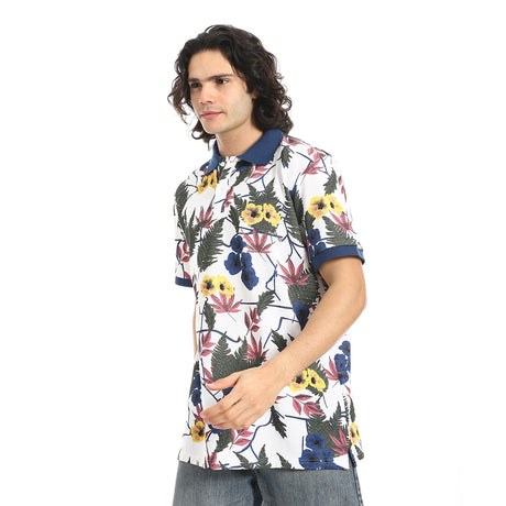 Red Circle - Self Pattern Regular Fit Polo Shirt  for - Men