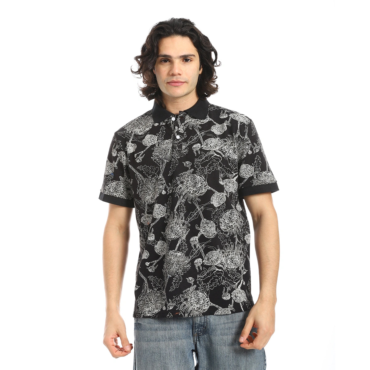 Red Circle - Self Pattern Regular Fit Polo Shirt  for - Men